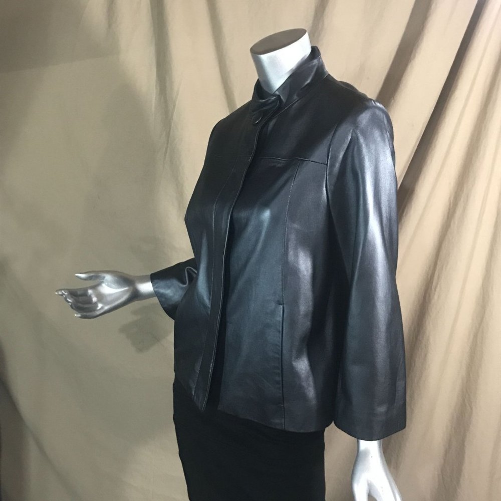 Pendleton Women's Medium Black Leather Jacket Cla… - image 6